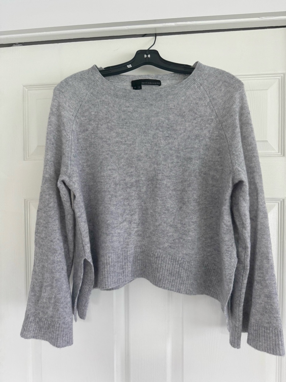 360Cashmere 100% Cashmere Gray Wide Sleeve Sweater XS